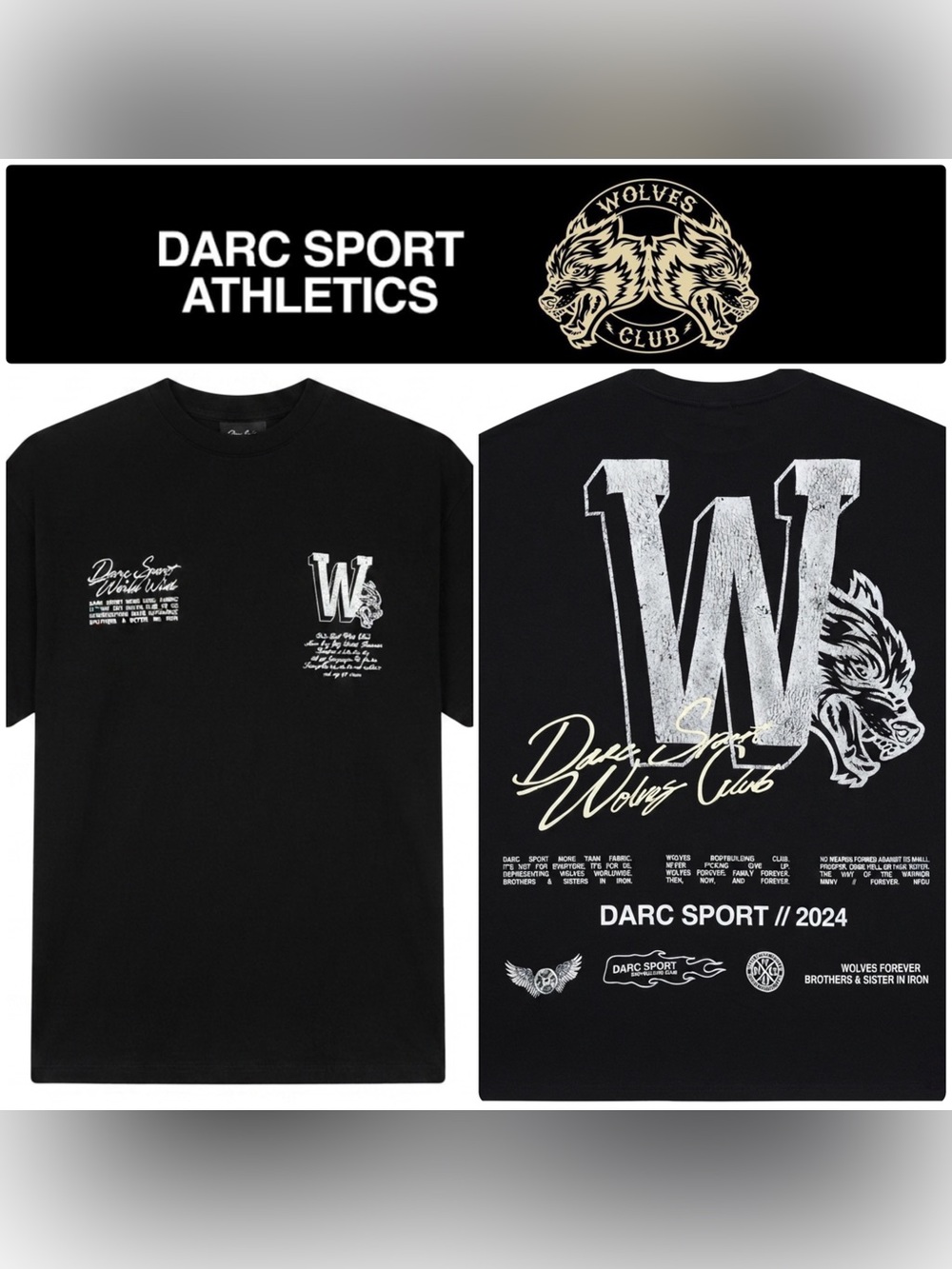Darc Sport Wolves Club • Lost Designs • 1167/2000 • Premium Tee Shirt • MEDIUM